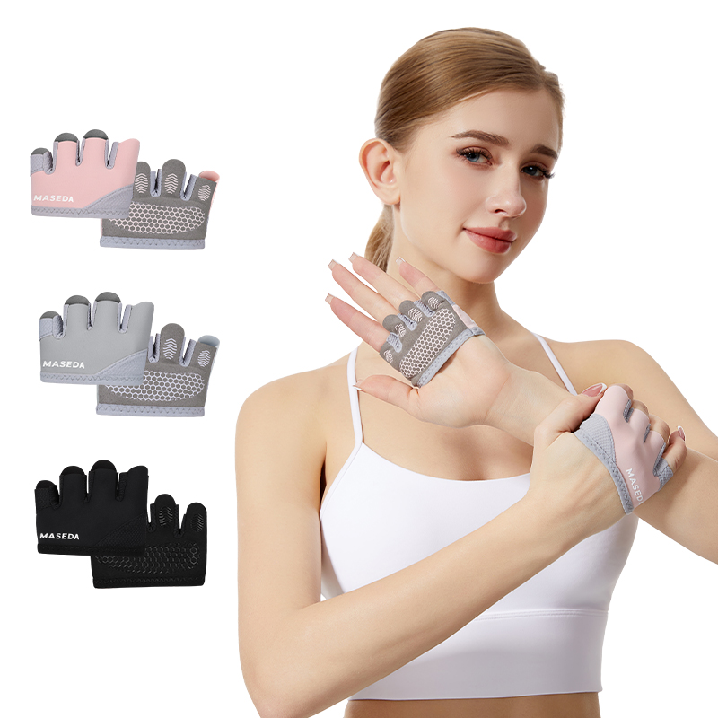 Pilates Is Yoga - フィットネス用フィンガーレスグローブ：ピラティスやエアリアルヨガ用の水ぶくれ防止スポーツグローブ—滑り止めと通気性に優れています