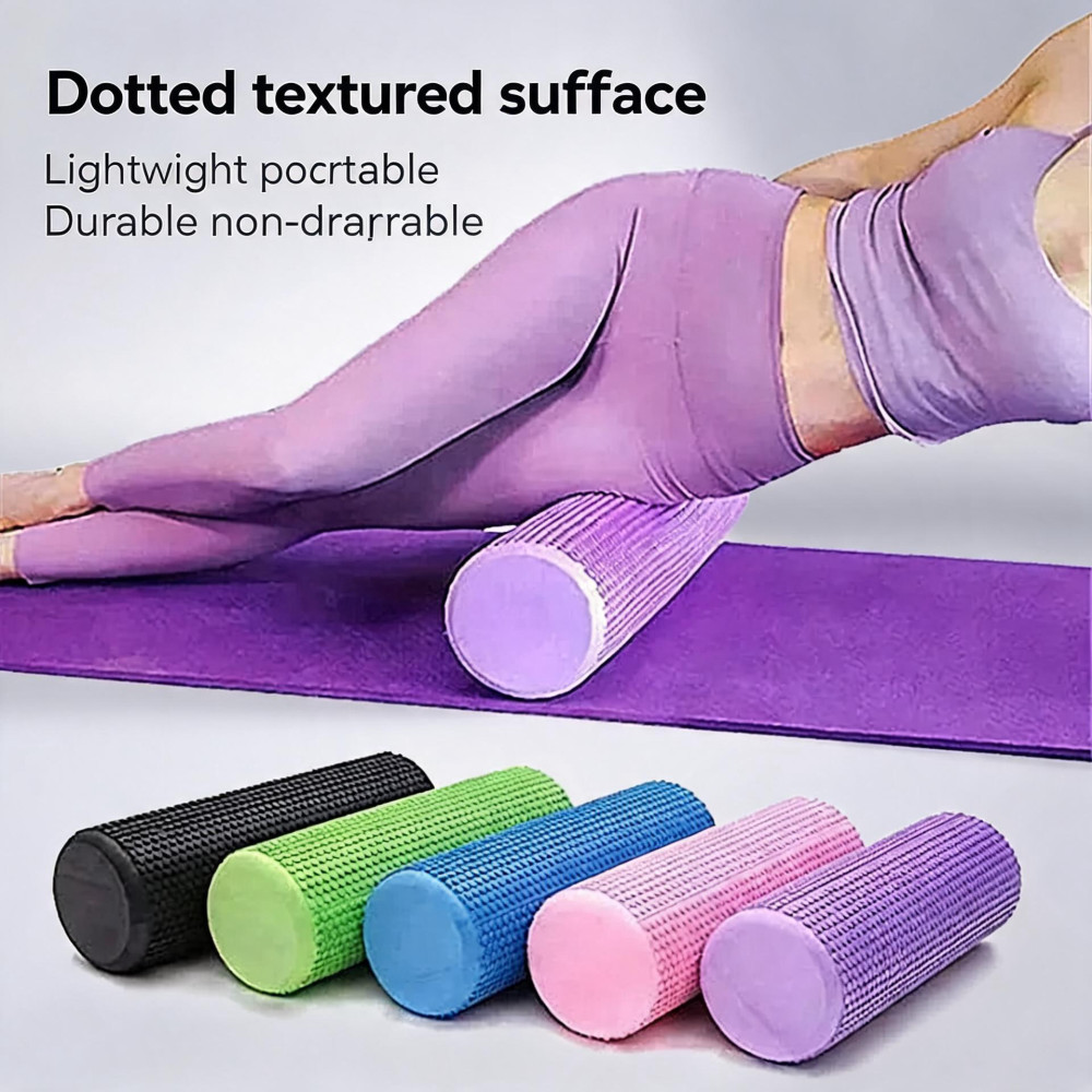 Pilates Yoga Roller - ヨガローラー ラウンドEVAフォームシリンダー 六角形ローラー ピラティスエクササイズ用 ホームワークアウト強化