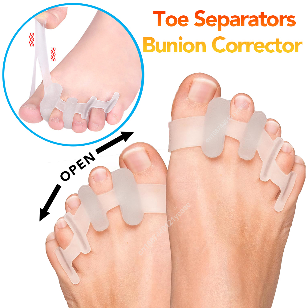 Toe Separator Silicon - 1 ペアシリコンつま先セパレーター腱膜瘤コレクターハンマーつま先コレクターソフトシリコン素材つま先分離フットケアツール