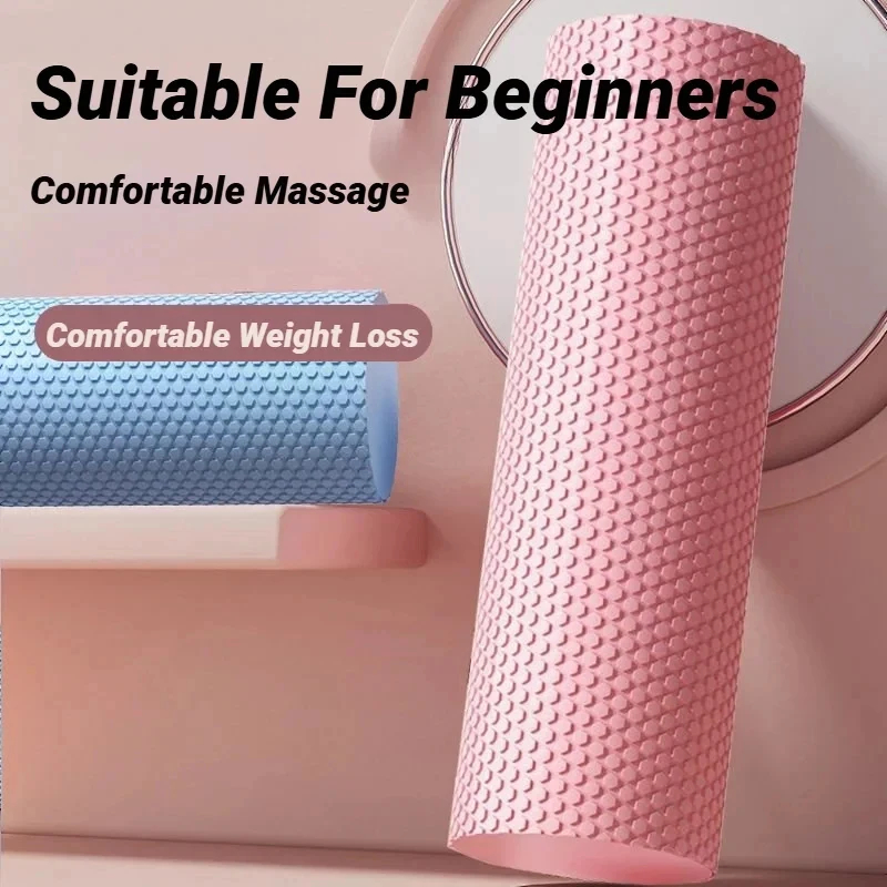 Pilates Yoga Roller - 六角形のEVAフォームヨガローラー、10cm×30cmのマッサージフォームローラー、ピラティス、ホームフィットネス、ワークアウト用
