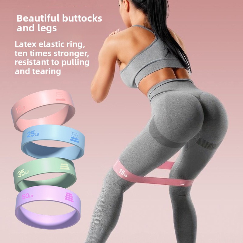 Pilates Yoga Difference - 15LB-50LB ヨガ弾性リング 異なるレベルの弾性ヨガバンド ストレッチストラップ ストレッチフィットネスバンド ピラティスエクササイズ