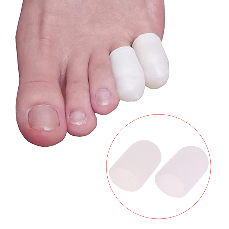 Toe Separator Silicon - 新しい2個入りシリコンゲル小指用チューブ、魚の目、水ぶくれ矯正器、小指プロテクターゲル、外反母趾、指保護ゲルスリーブ