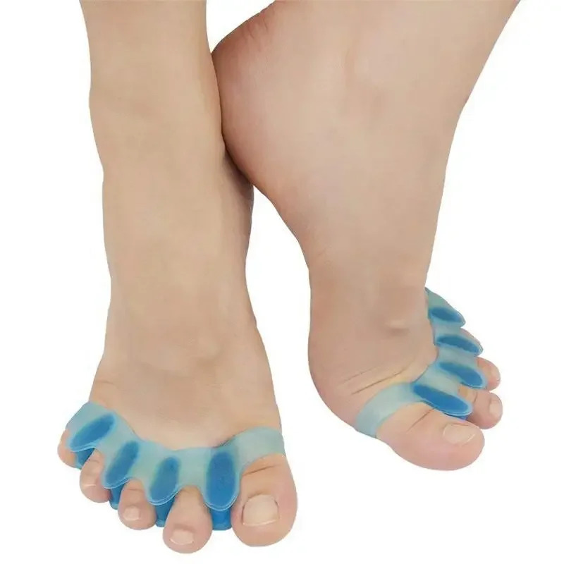 Toe Separator Silicon - 2 個 = 1 ペア新しい保護つま先セパレーター適切な外反母趾矯正材ソフトジェルストレートナースペーサーストレッチャーケアツール