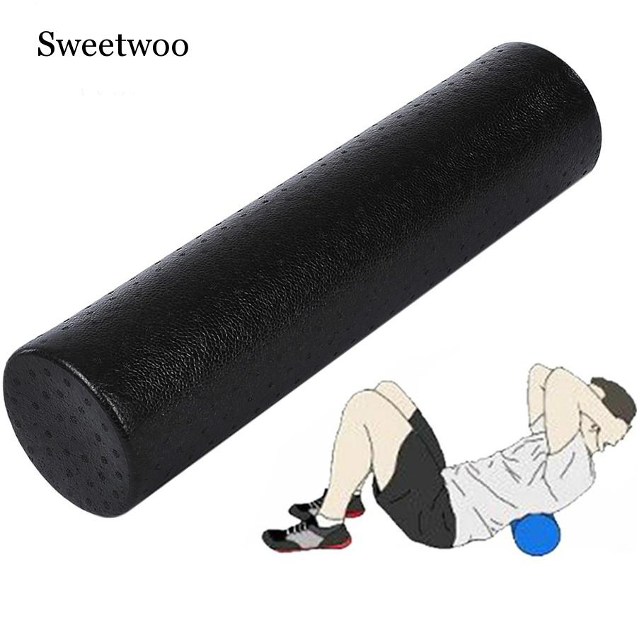 Pilates Yoga Roller - ヨガ列フィットネスピラティスヨガ泡ローラーブロックトレインジムマッサージグリッドトリガーポイントセラピーフィジオ運動 (30/45/60/90センチメートル)