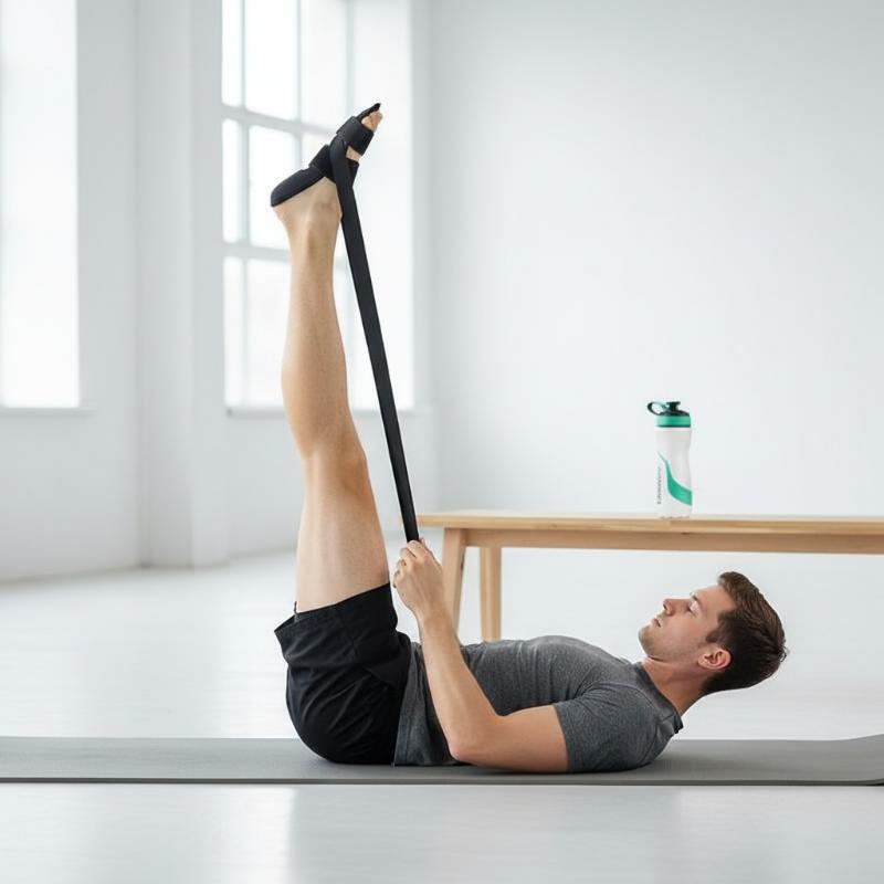 Pilates Yoga Oxford - ヨガレッグ＆フットストレッチバンド - 耐久性のあるオックスフォード生地で、ピラティスやヨガに最適、汎用ストレッチ補助具、柔軟な生地