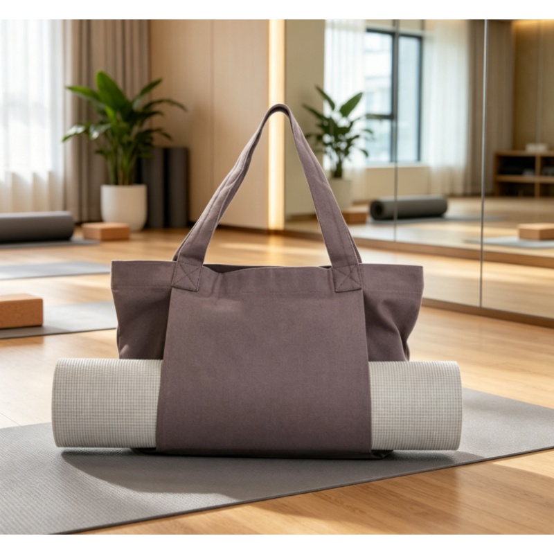 Pilates Yoga Matte - 1pc ヨガバッグヨガマット収納トート大容量ポータブルキャンバス収納バッグフィットネスピラティス屋外運動用