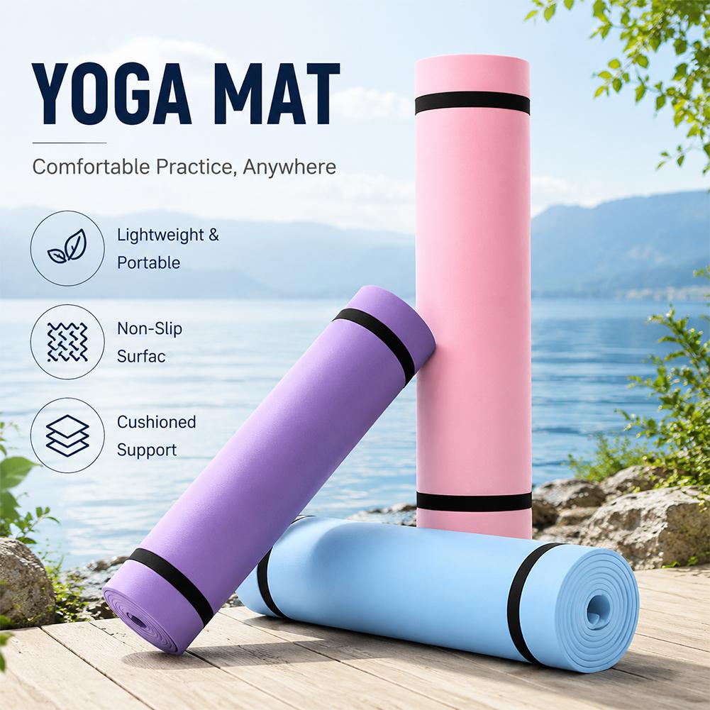 Pilates Yoga Matte - 1/2 個厚いヨガマット滑り止めスポーツフィットネスマット EVA コンフォートフォームヨガマットエクササイズヨガやピラティス体操マット用