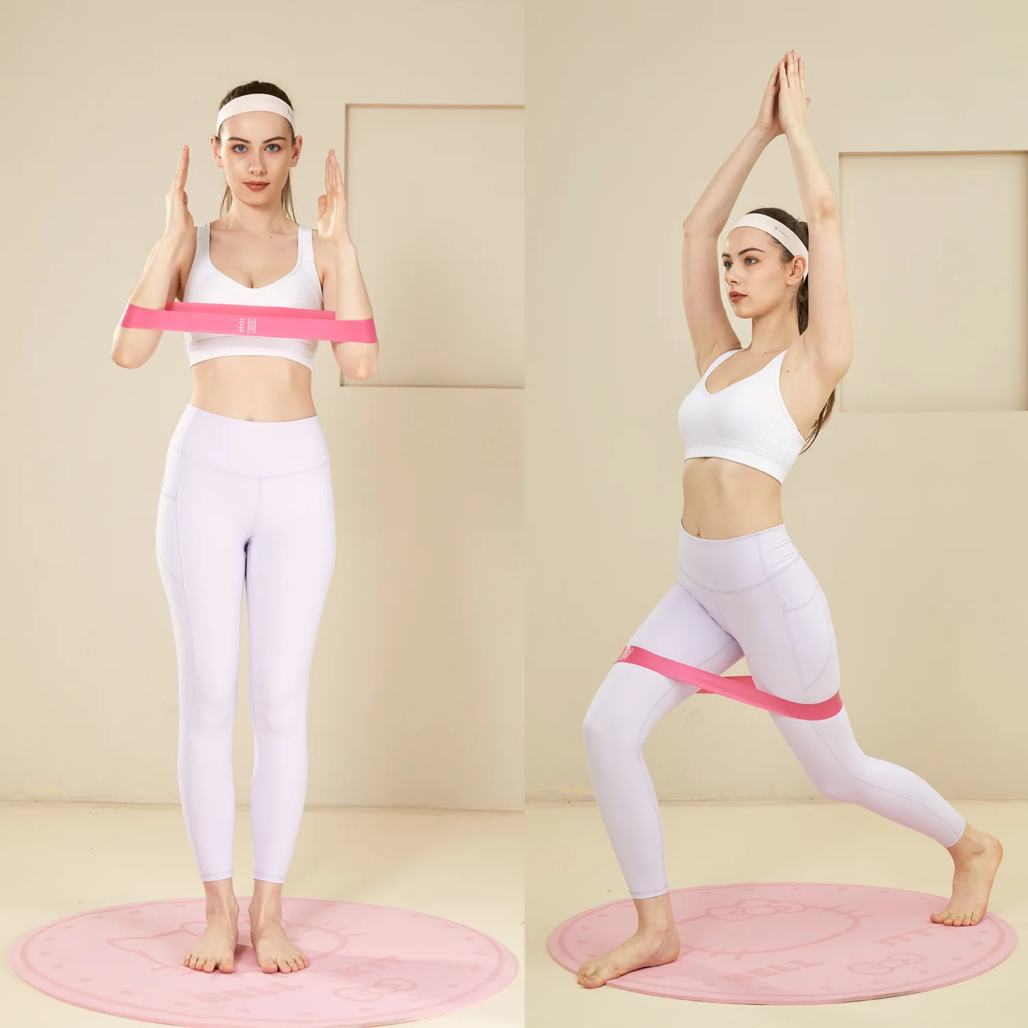弾性フィットネスレジスタンスバンド、家庭、ヨガ、ピラティス、 - Pilates Yoga Difference のレビューと価格