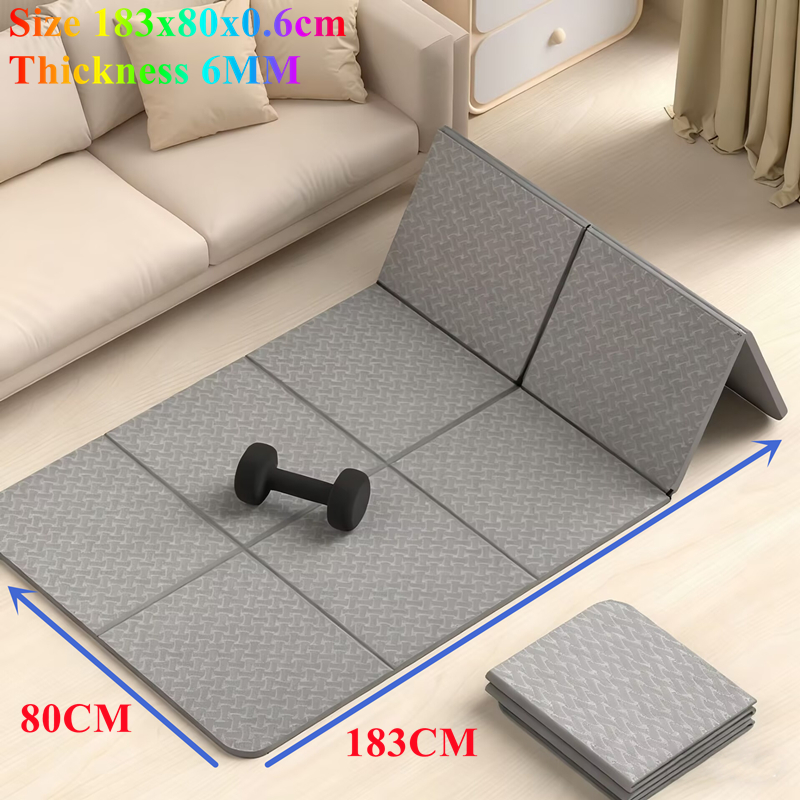 折りたたみヨガマット 滑り止め 1830×600x6mm 厚 - Pilates Yoga Matte のレビューと価格
