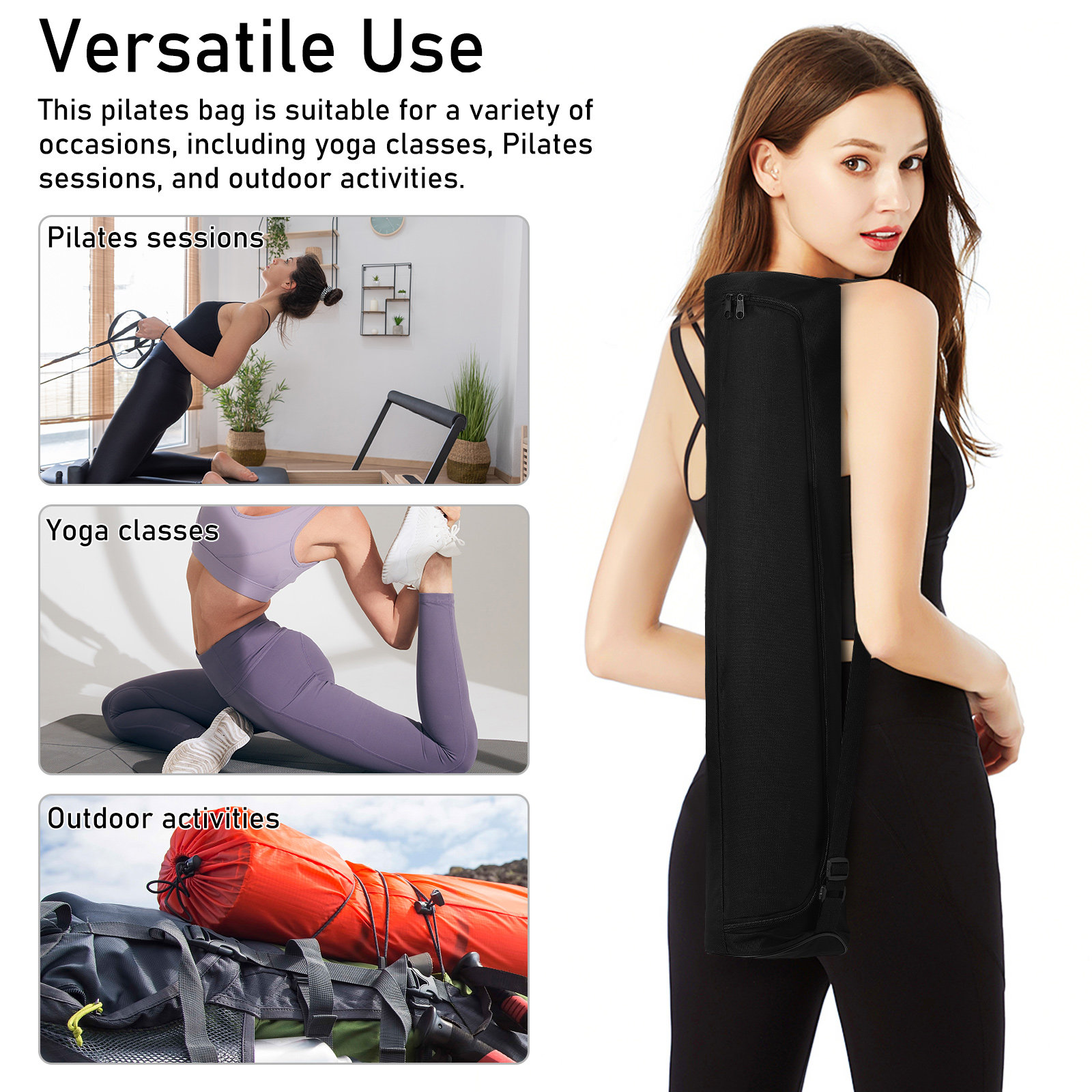 ヨガ用大型オックスフォード生地製丈夫な防湿軽量ポータブルキャ - Pilates Yoga Oxford のレビューと価格