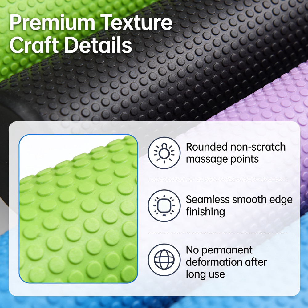 ヨガローラー ラウンドEVAフォームシリンダー 六角形ローラ - Pilates Yoga Roller のレビューと価格