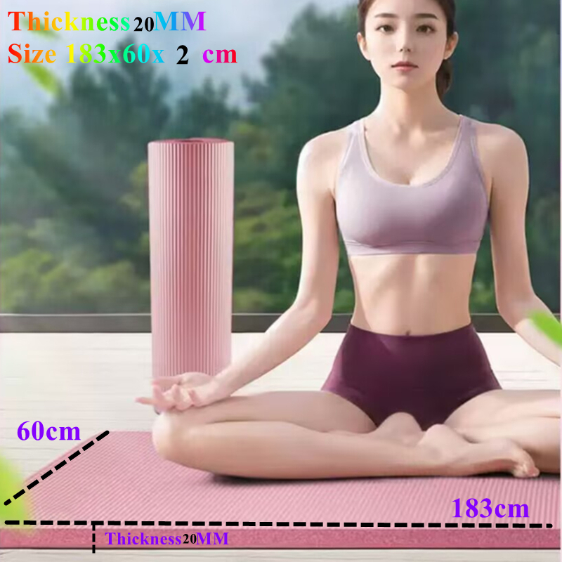 20MM ヨガマット 滑り止め 183×60cm 厚手 スポ - Pilates Yoga Matte のレビューと価格