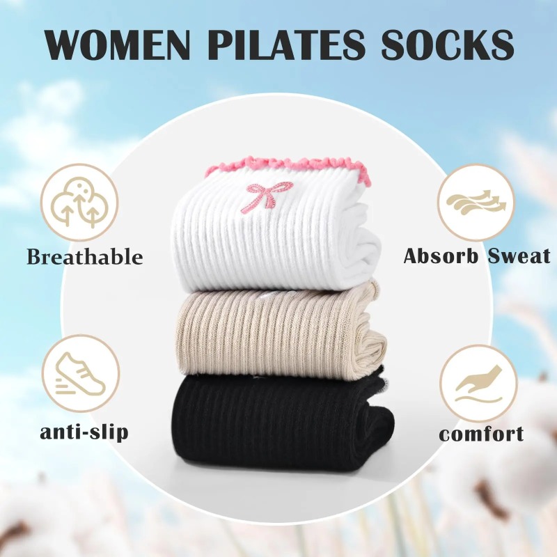 プロフェッショナルヨガソックス、コットンストラップシリコン滑 - Pilates Is Yoga のレビューと価格