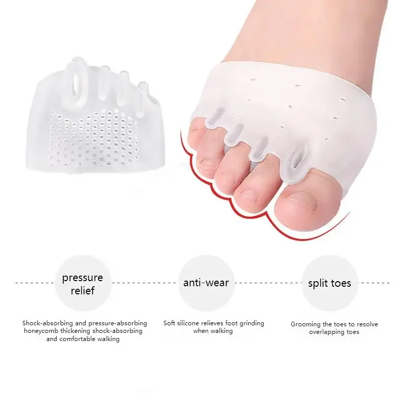 5穴ハニカム中足骨パッド、つま先セパレーター、つま先スペーサ - Toe Separator Silicon のレビューと価格