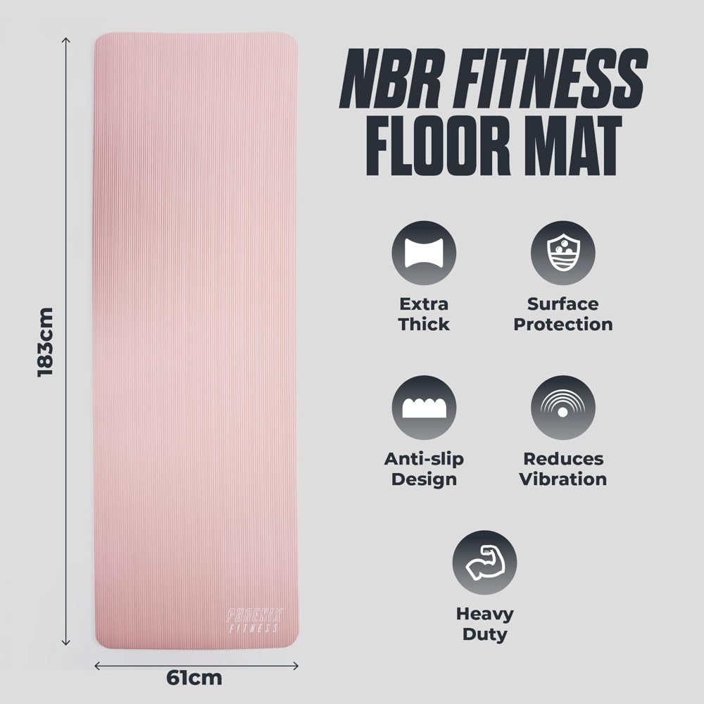 特厚15mm NBRヨガマット キャリーストラップ付き -  - Pilates Yoga Hiit のレビューと価格