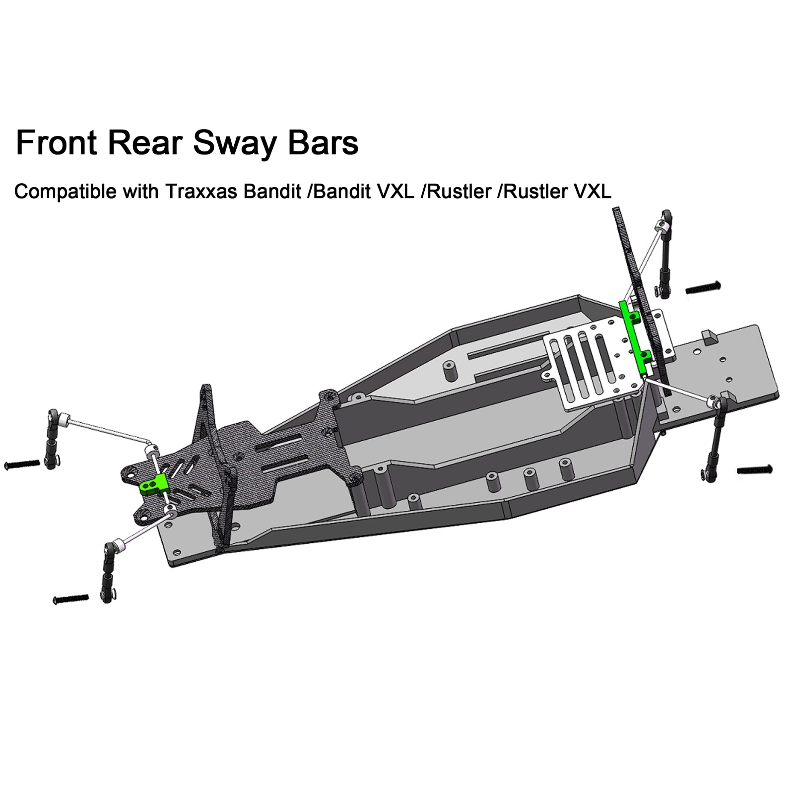 フロントとリアのアンチロールバー,traxxas 2wd r - Head Racket Boom のレビューと価格