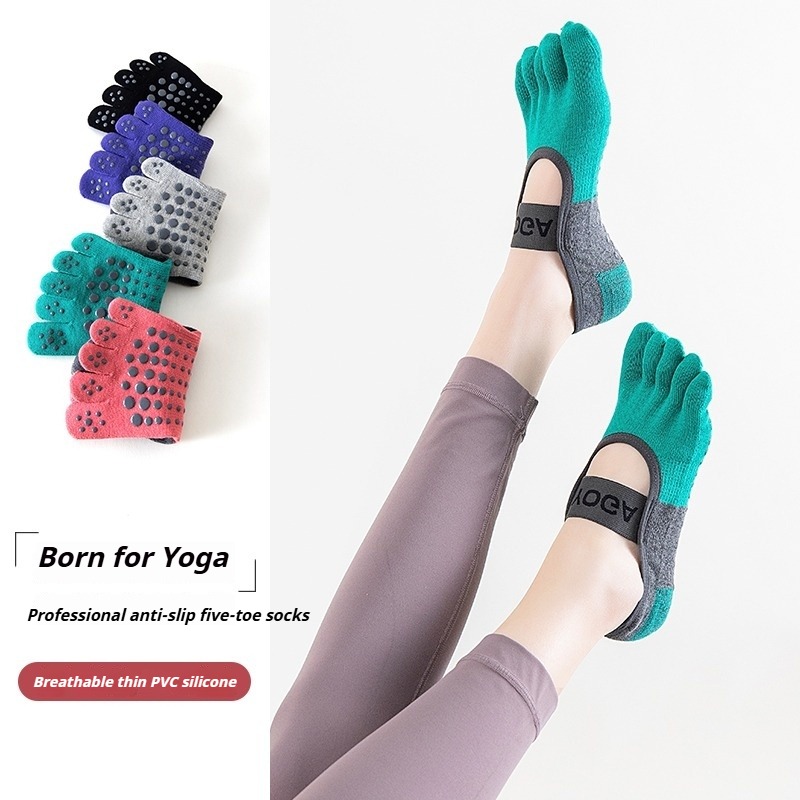 プロのピラティス用滑り止め付き五本指アンクルソックス 女性用 - Pilates Is Yoga のレビューと価格