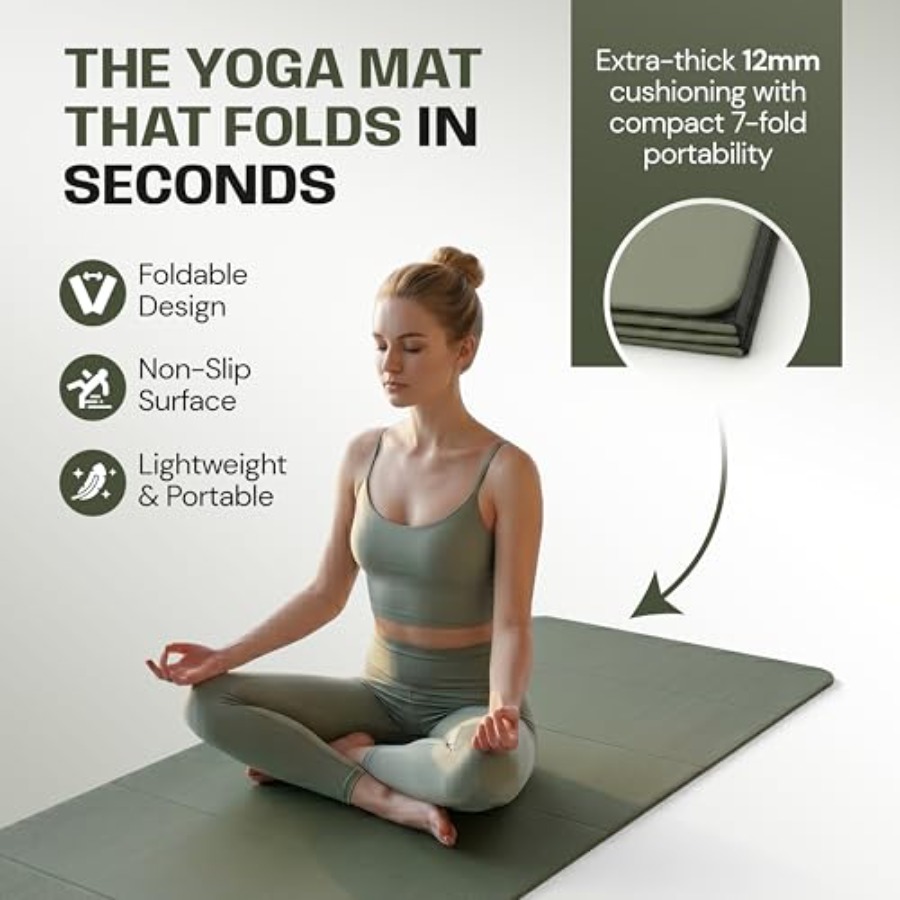 折りたたみ式ヨガマット ヨガ ピラティス ストレッチ HII - Pilates Yoga Hiit のレビューと価格