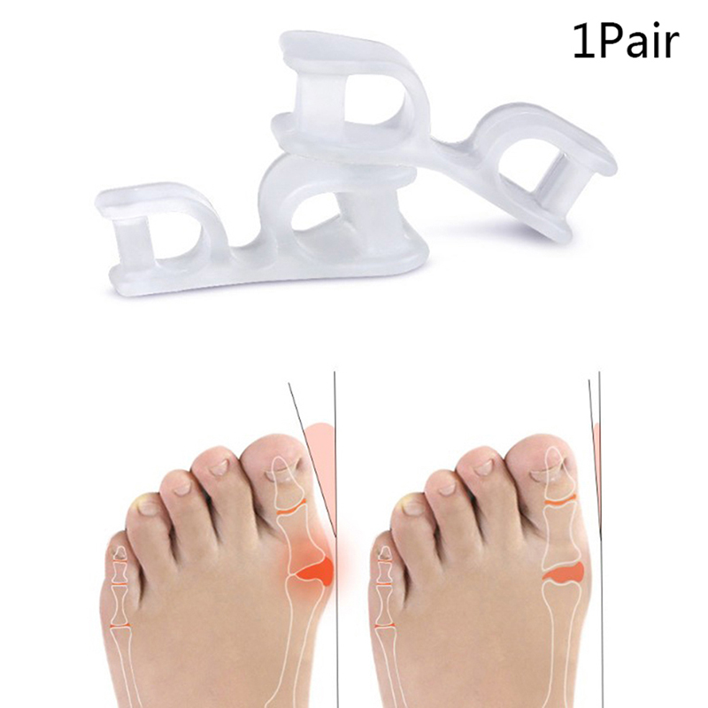 1 ペアの親指二穴親指外反母趾セパレーターシリコーンゲル足指 - Toe Separator Silicon のレビューと価格